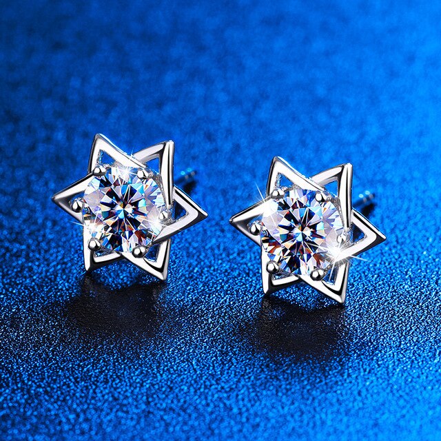 Moissanite Stud Earrings (tester approved)