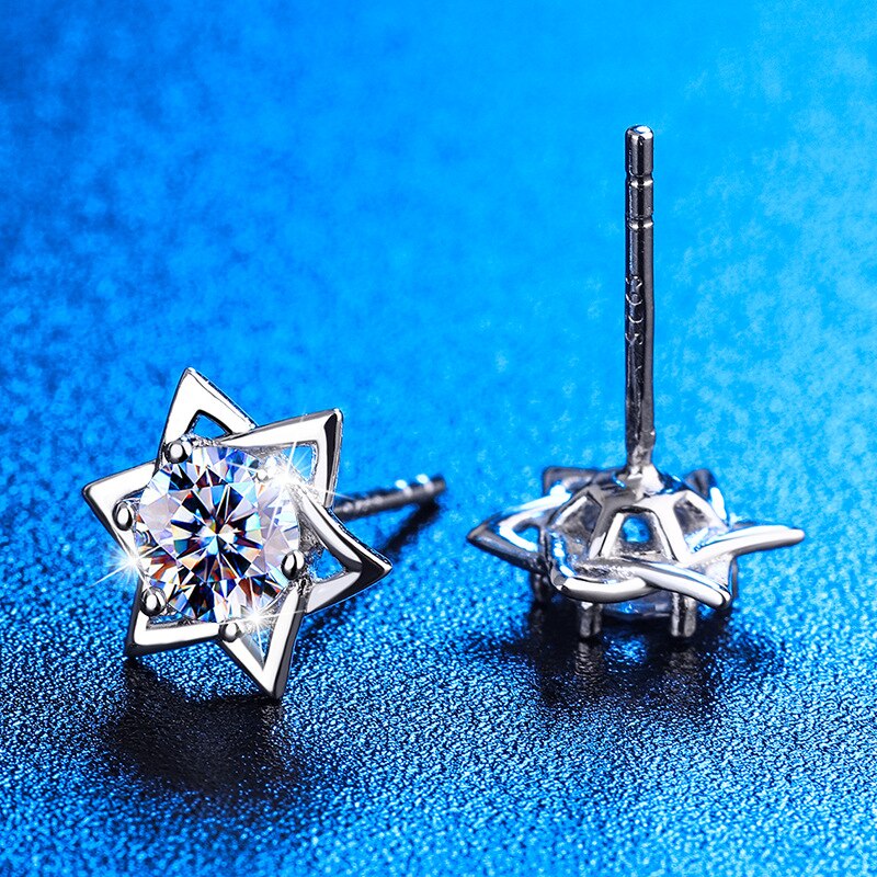 Moissanite Stud Earrings (tester approved)