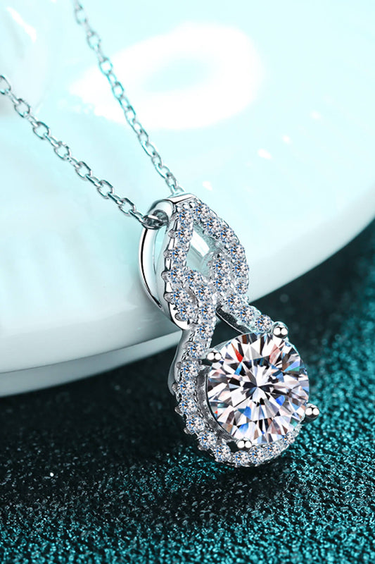 Carat Moissanite Pendant Necklace (tester approved)